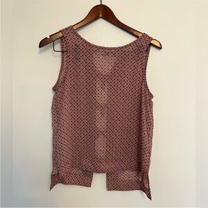 Tristan Sleeveless Top - Red and Blue Pattern Size XS